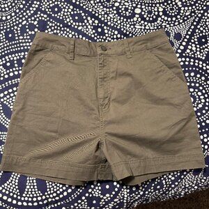 NWT - Tentree Twill High Waist Short - Falcon Brown Organic Cotton - Women's 8